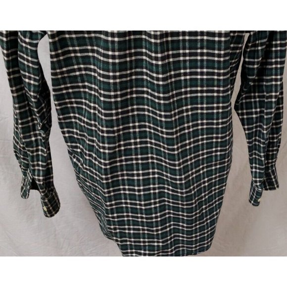 Gap Mens Medium Green Plaid Long Sleeve Button Up Flannel Shirt - Picture 9 of 10